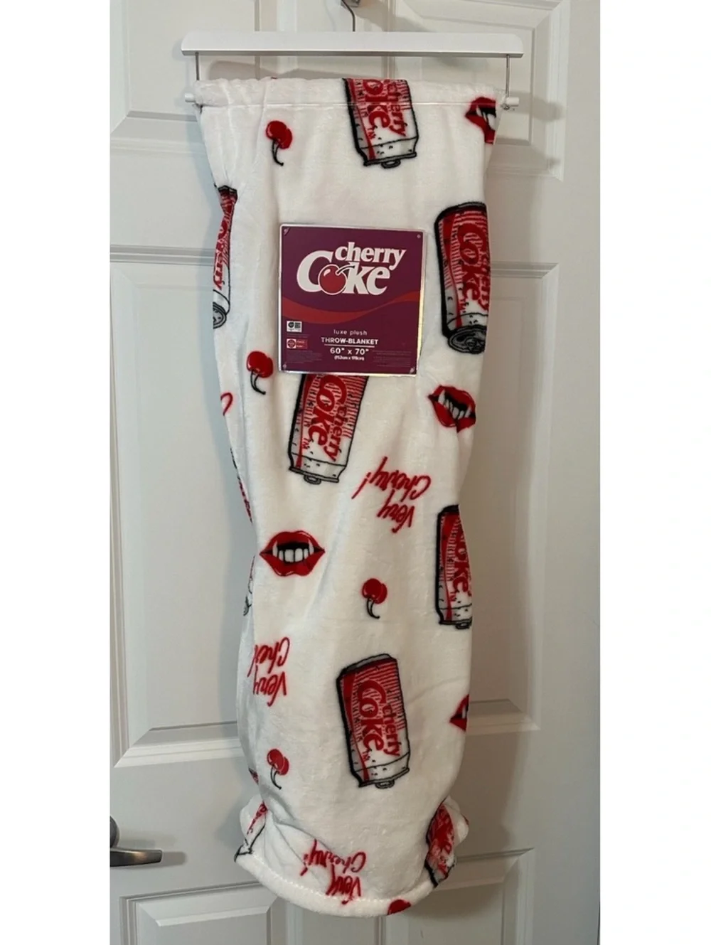 Cherry Coke Luxe Plush Throw Blanket 60